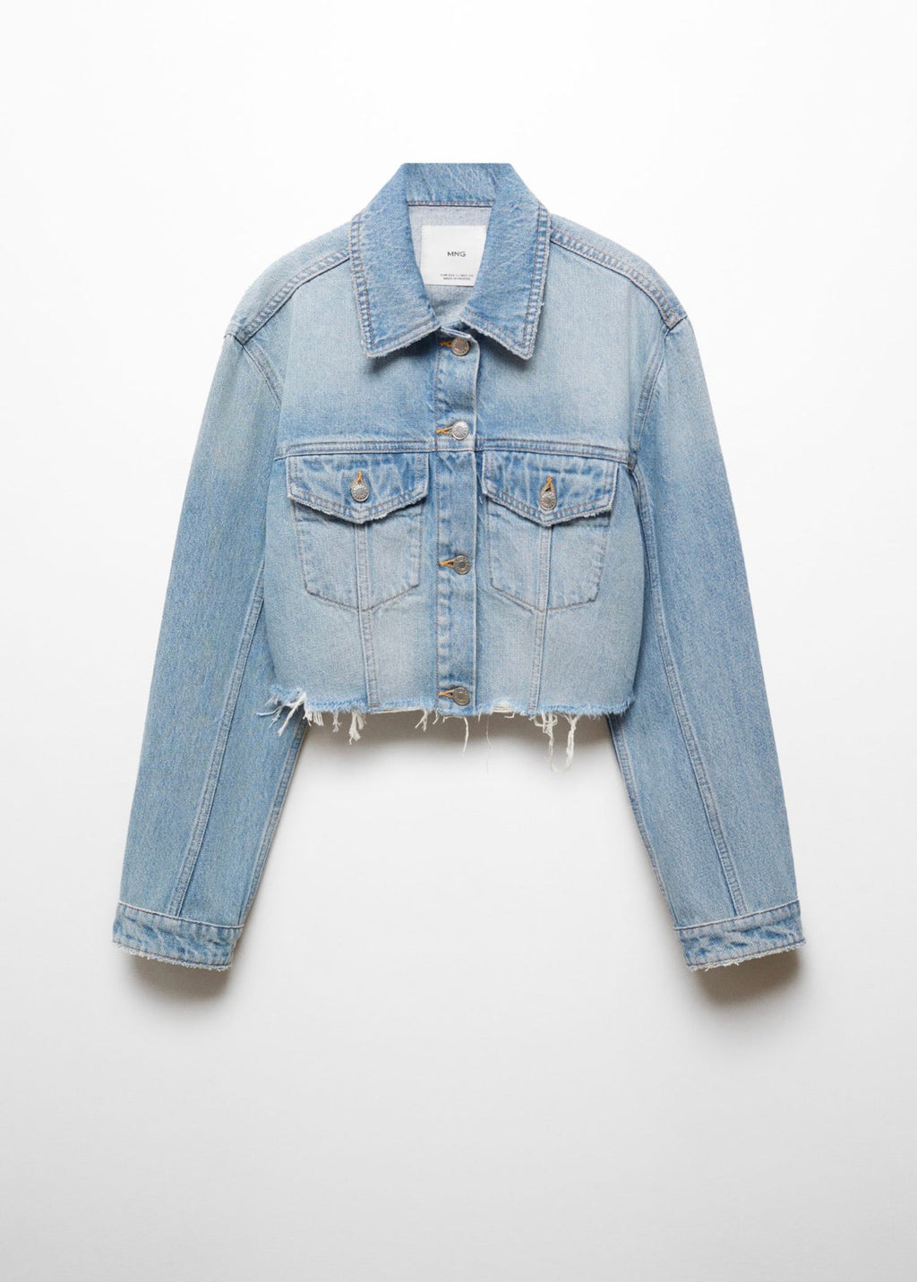 Blouson En Jean Bas Effiloché