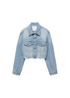 Blouson En Jean Bas Effiloché