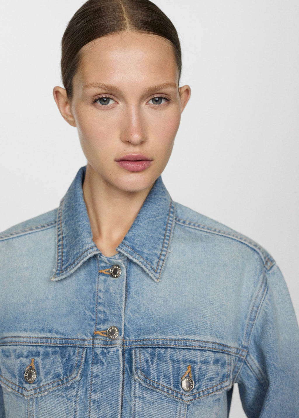 Blouson En Jean Bas Effiloché