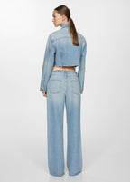 Blouson En Jean Bas Effiloché