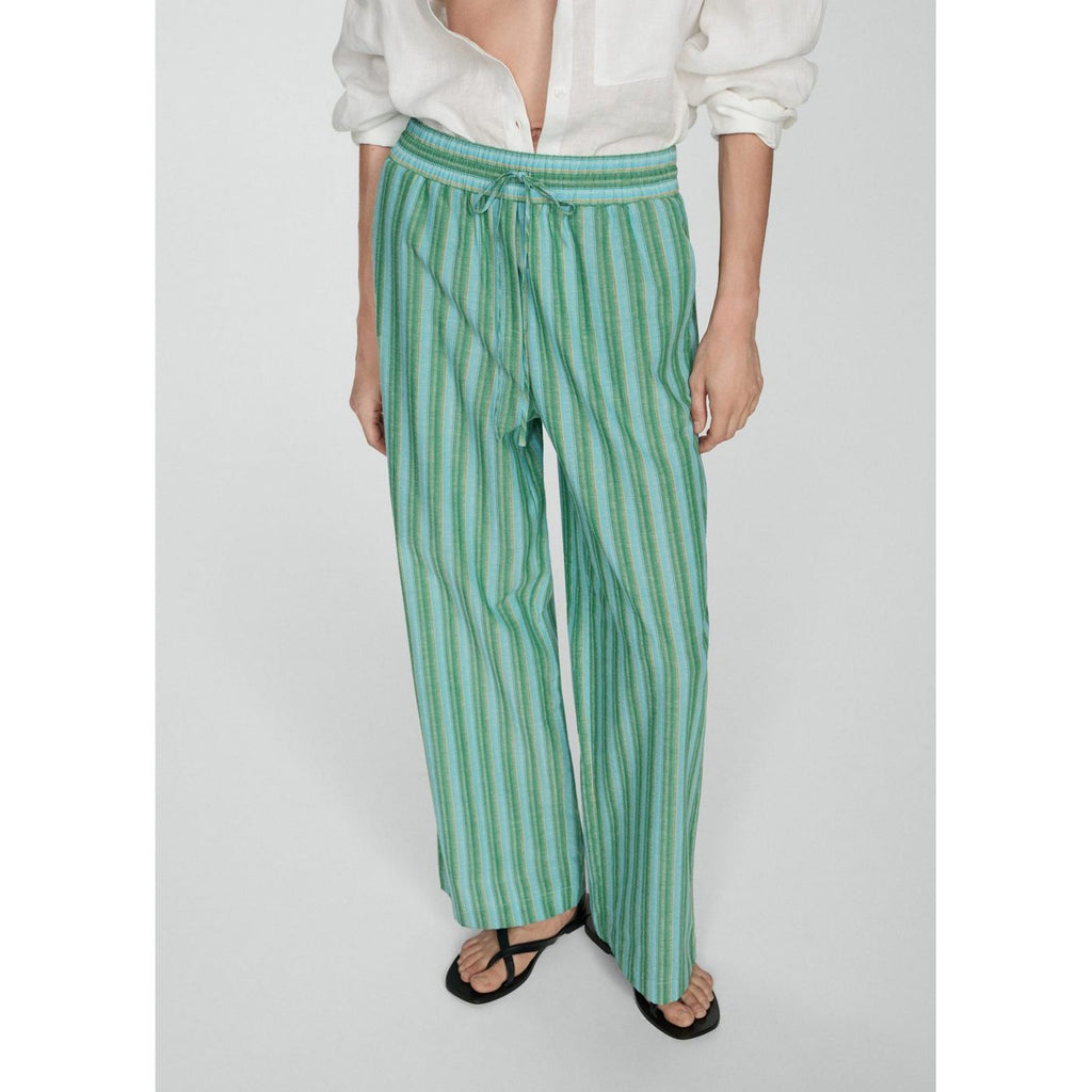 Pantalon Droit À Rayures