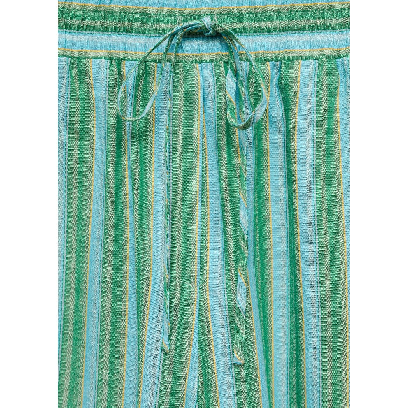 Pantalon Droit À Rayures