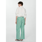 Pantalon Droit À Rayures