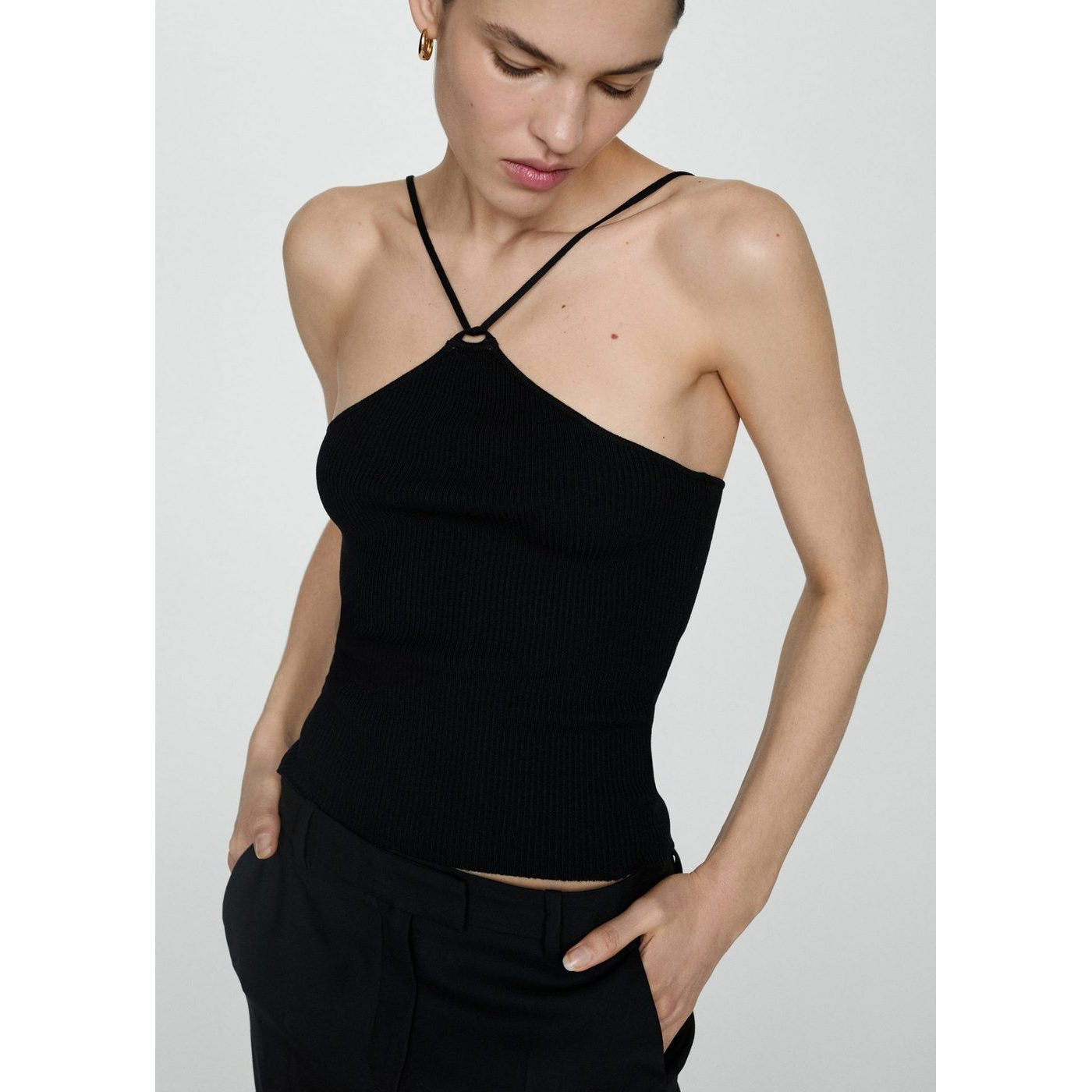 Top Maille Fil Métallisé