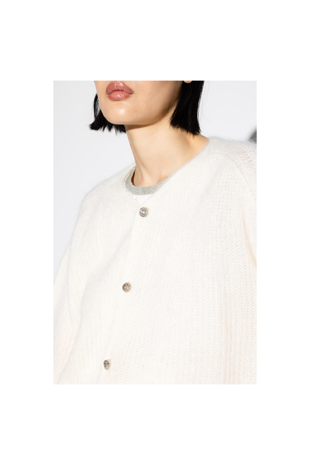 Le Cardigan Angelo Baby Alpaga Blanc Fabriqué En Italie