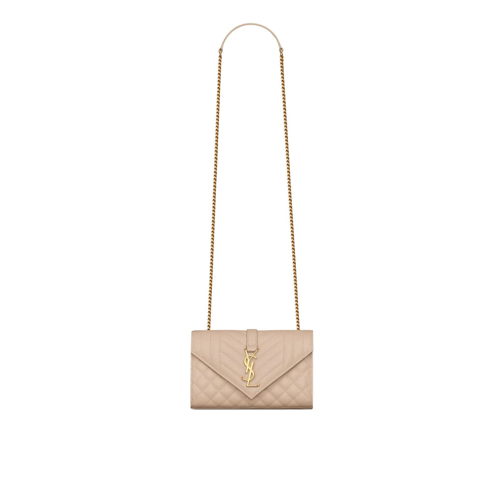 Saint Laurent - Sac Envelope Small - Femme - Beige