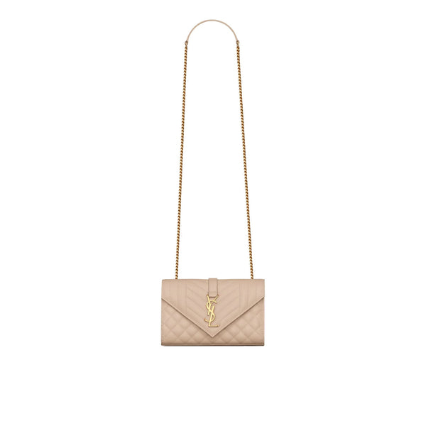Saint Laurent - Sac Envelope Small - Femme - Beige