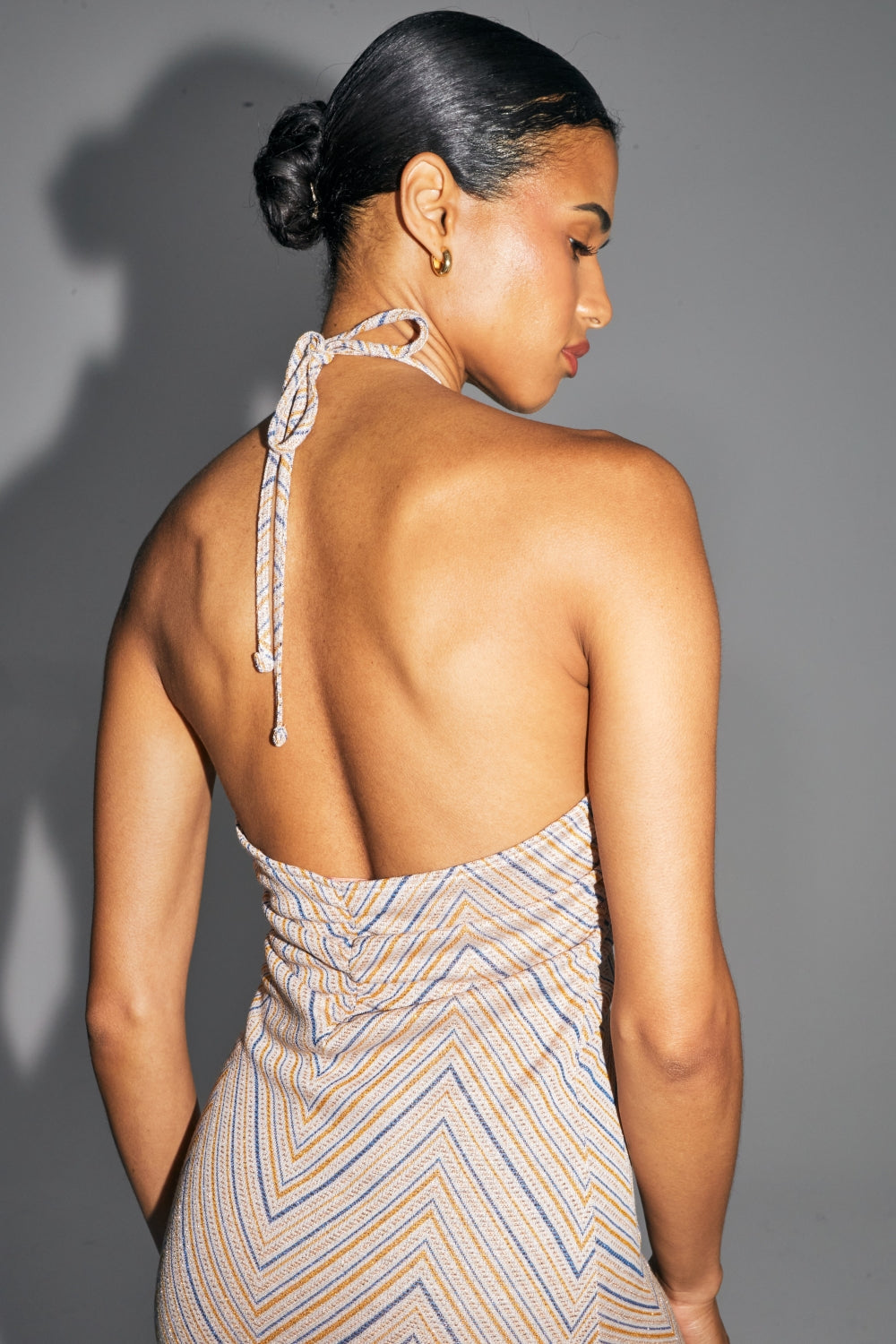 La Robe Bowie En Tricot Zigzag Fabriquée En Italie