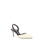 Escarpins Manolo Blahnik Casam 70 Raffia - Black - Femme