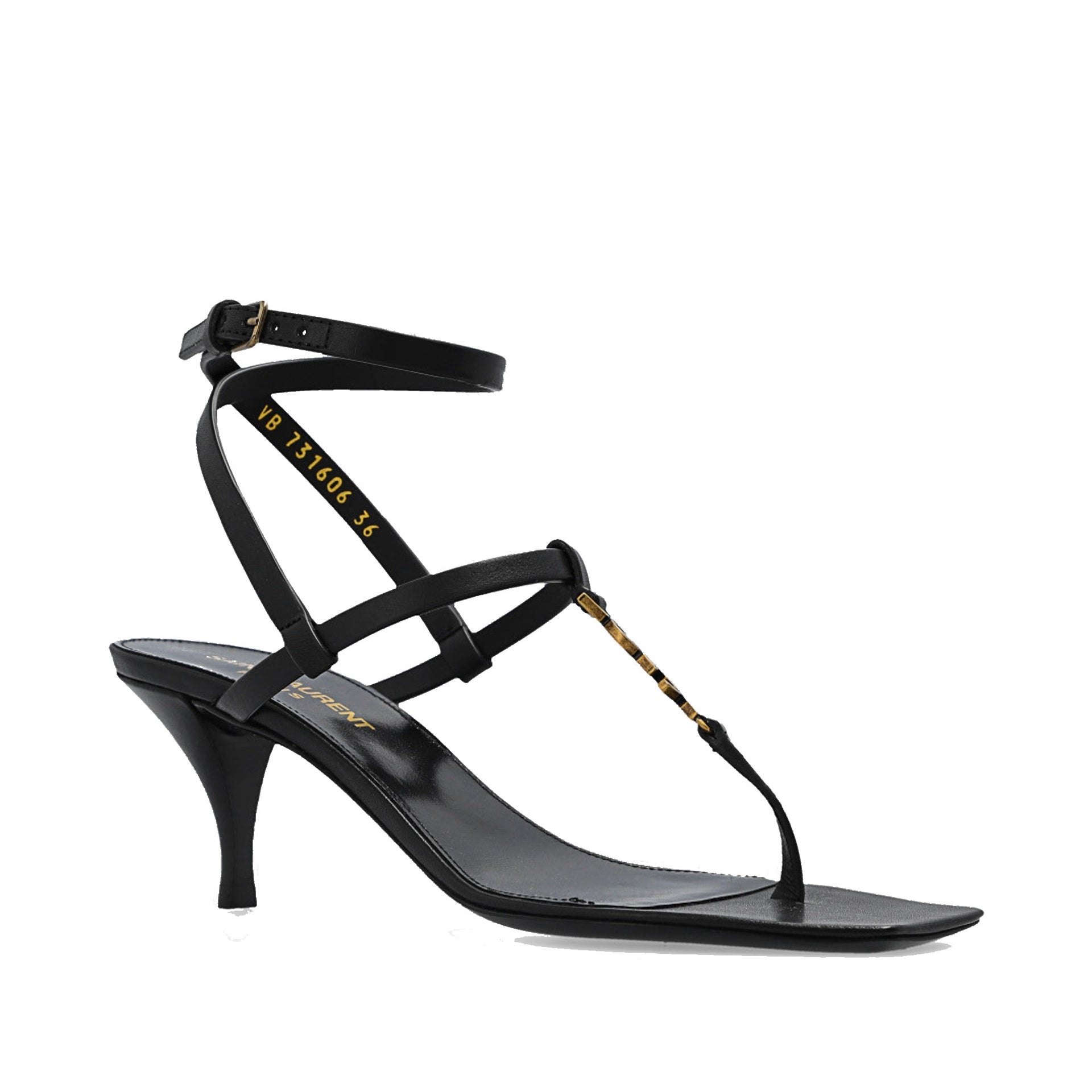 Sandales Saint Laurent Cassandra Heeled - Black - Femme
