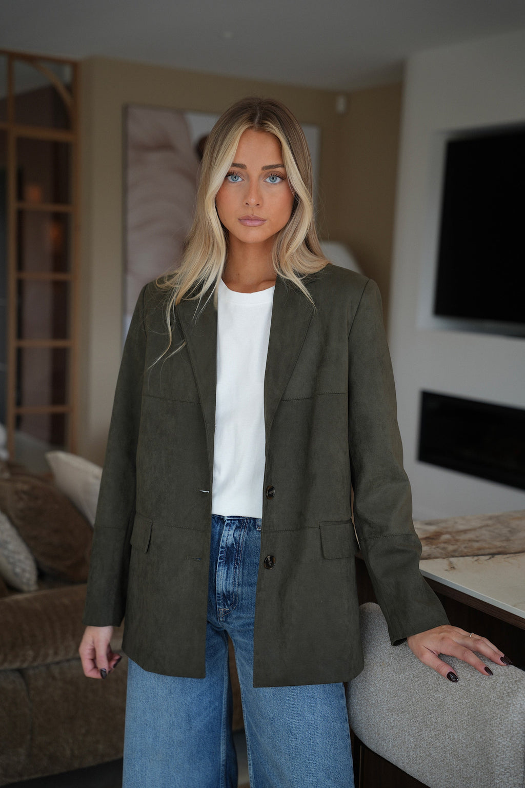 Veste Suédée Marylin - Kaki