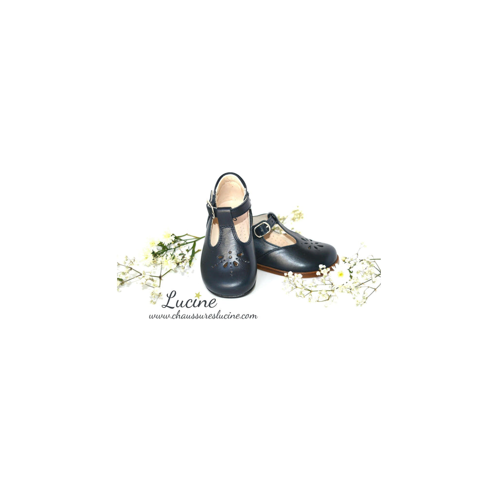 Chaussures Bottillons Salomé Bébé À Boucle Aloïs - Cuir Marine - Mixte