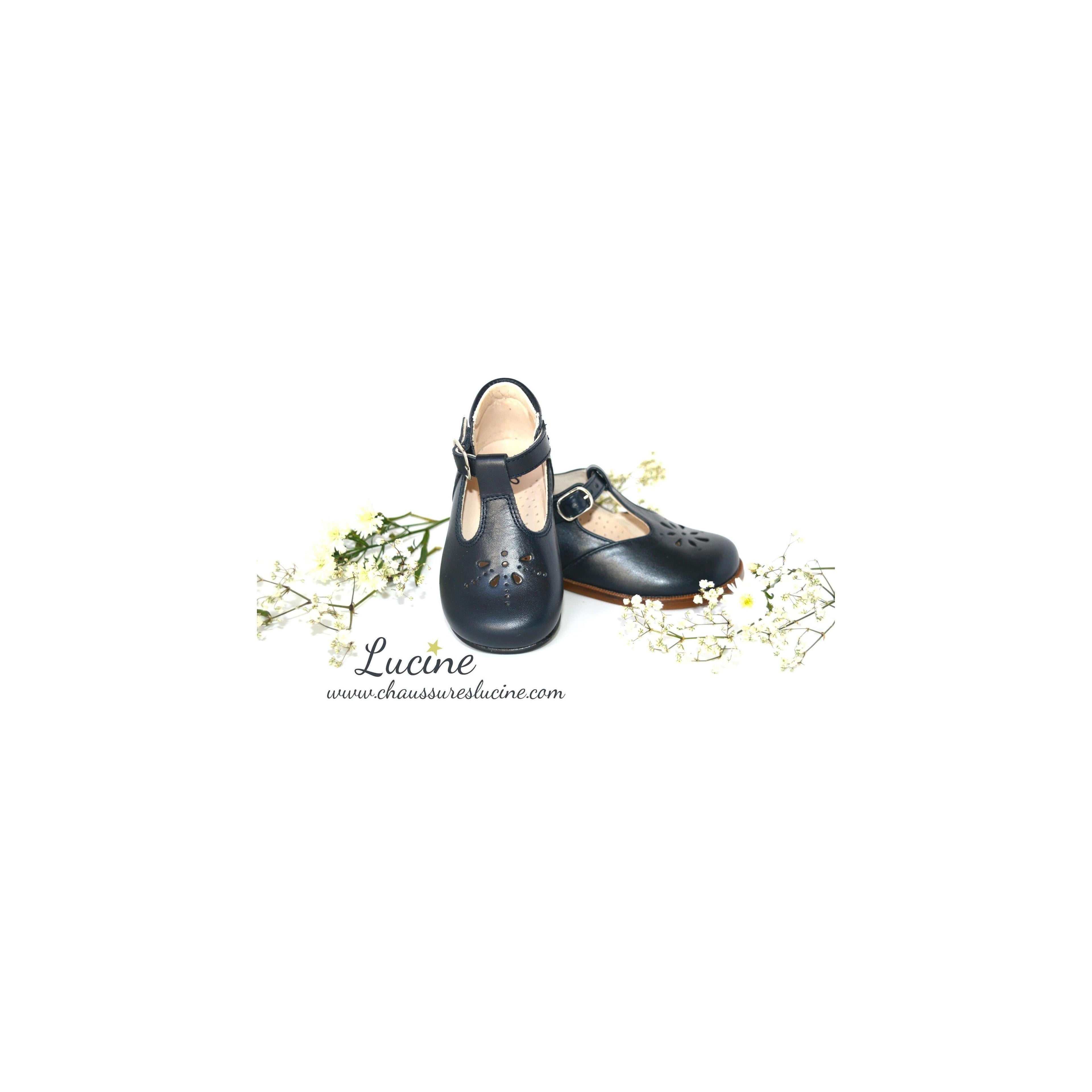 Chaussures Bottillons Salomé Bébé À Boucle Aloïs - Cuir Marine - Mixte