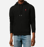 Ami Paris - Hoodie Ami De Coeur – Noir Rouge