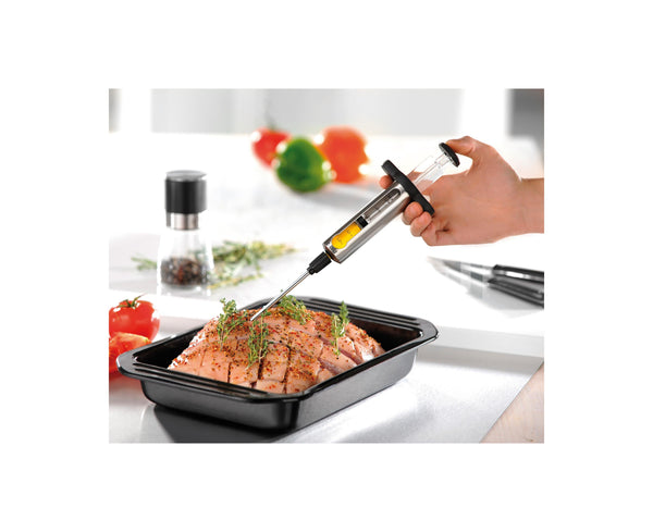 Bbq - Seringue À Marinade - Acier Inoxydable - 40 Ml - Noir/Argent