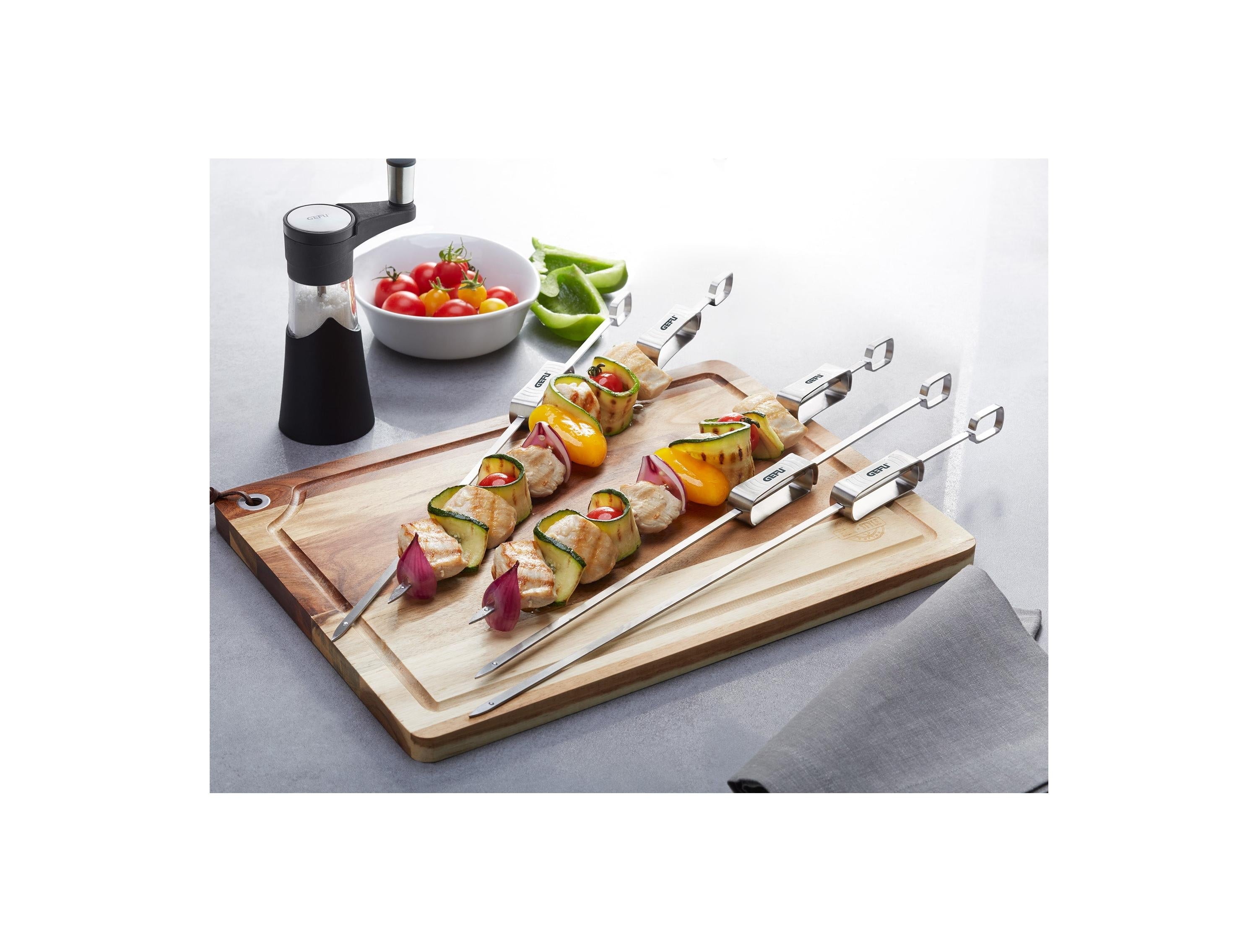 Bbq - Set De 5 Piques À Brochettes - Argent