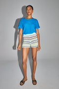Le Short India En Crochet Colorful De Coton Oeko-Tex Fabriqué En Italie