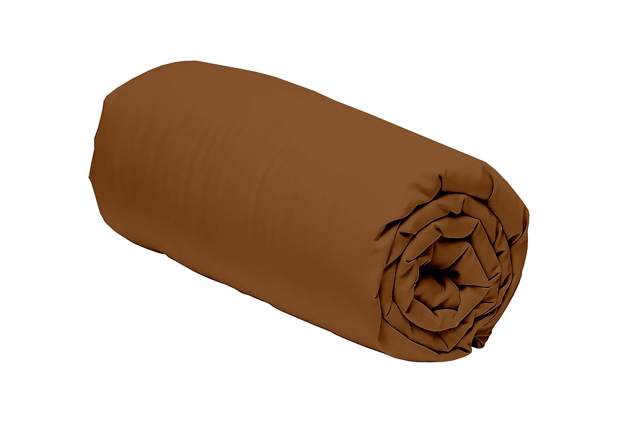 Drap Housse Mura - 100% Percale De Coton 80Fils - Ocre