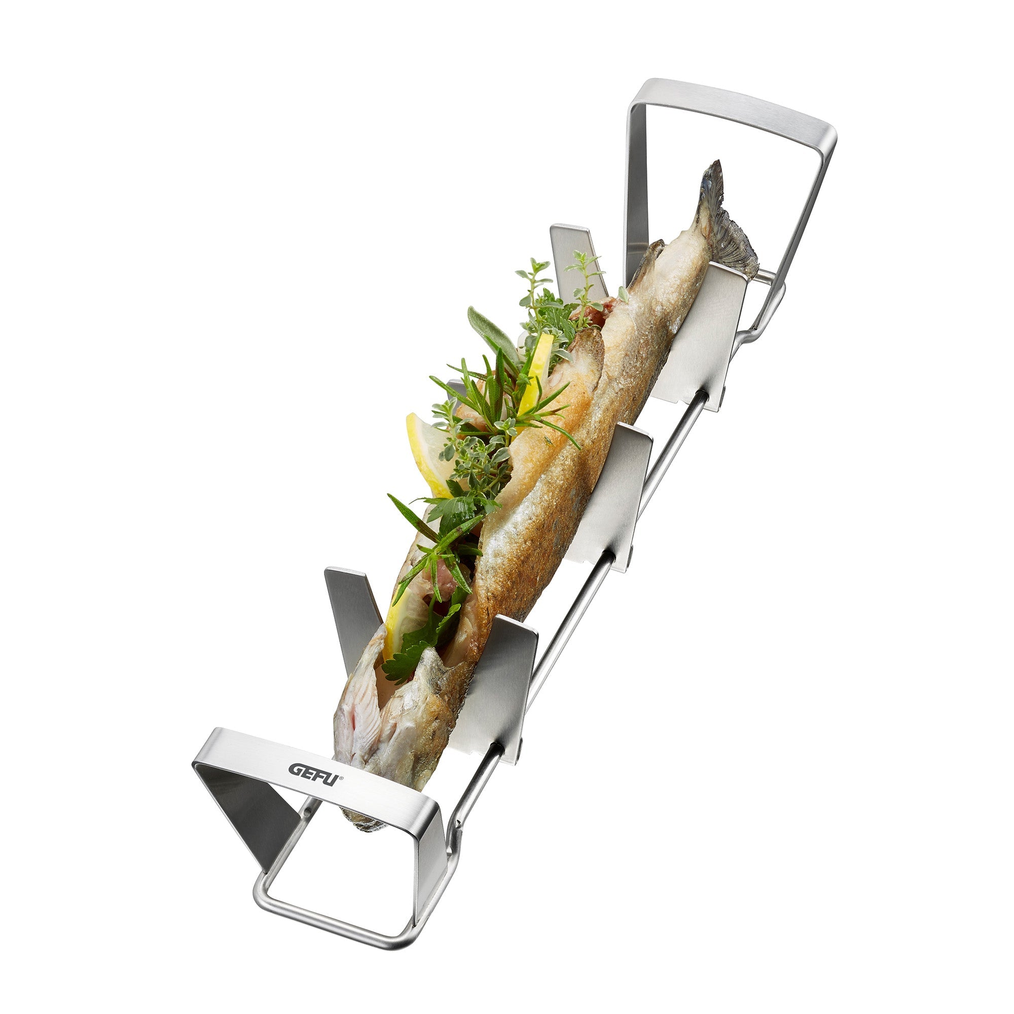 Bbq - Support Pour Poisson - Argent