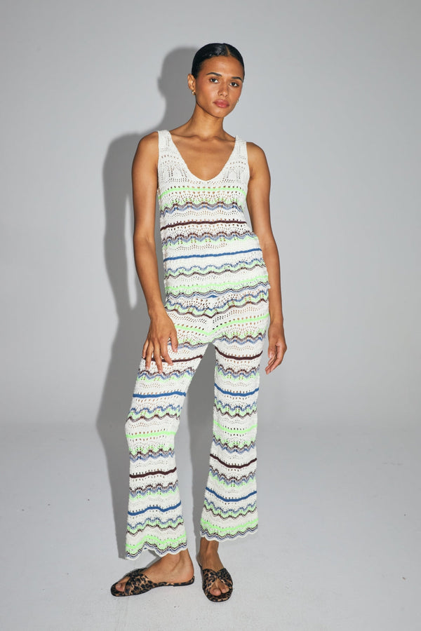 Le Top Noa En Crochet Colorful De Coton Oeko-Tex Fabriqué En Italie