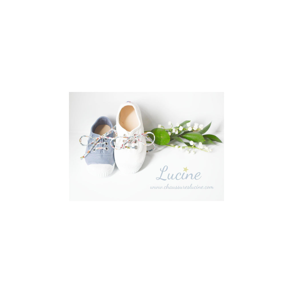 Chaussures Baskets Tennis En Toiles À Lacets Et Élastiques - Ciel Jean - Mixte