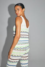 Le Top Noa En Crochet Colorful De Coton Oeko-Tex Fabriqué En Italie
