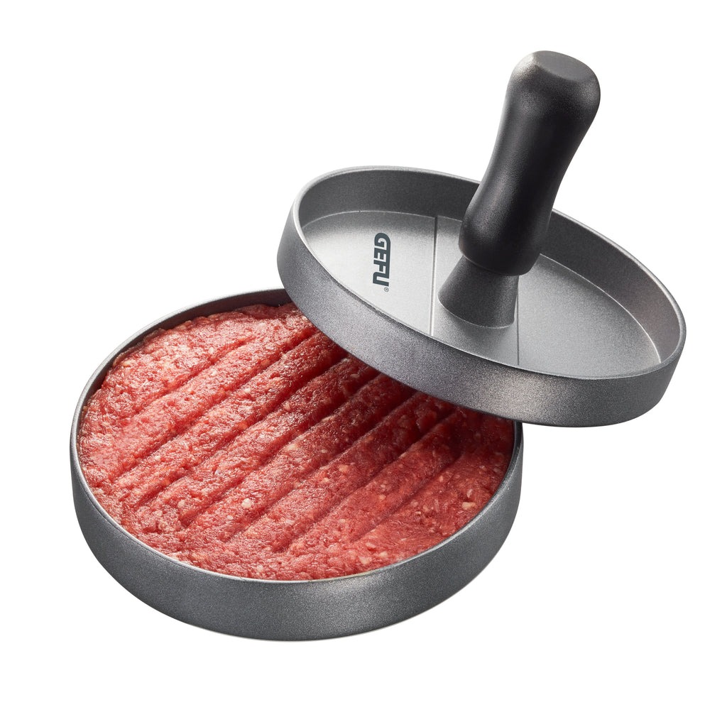 Bbq - Presse À Hamburger - Aluminium - Noir - Gris