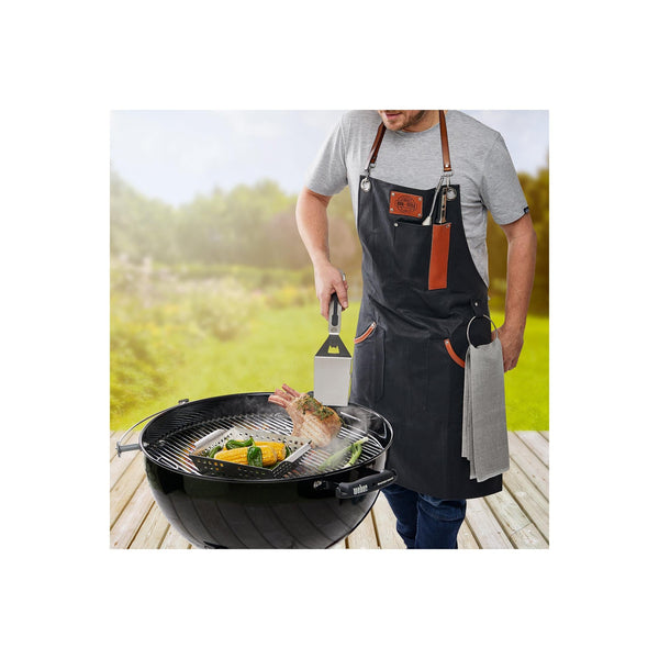 Bbq - Tablier Ciré/Cuir - Noir