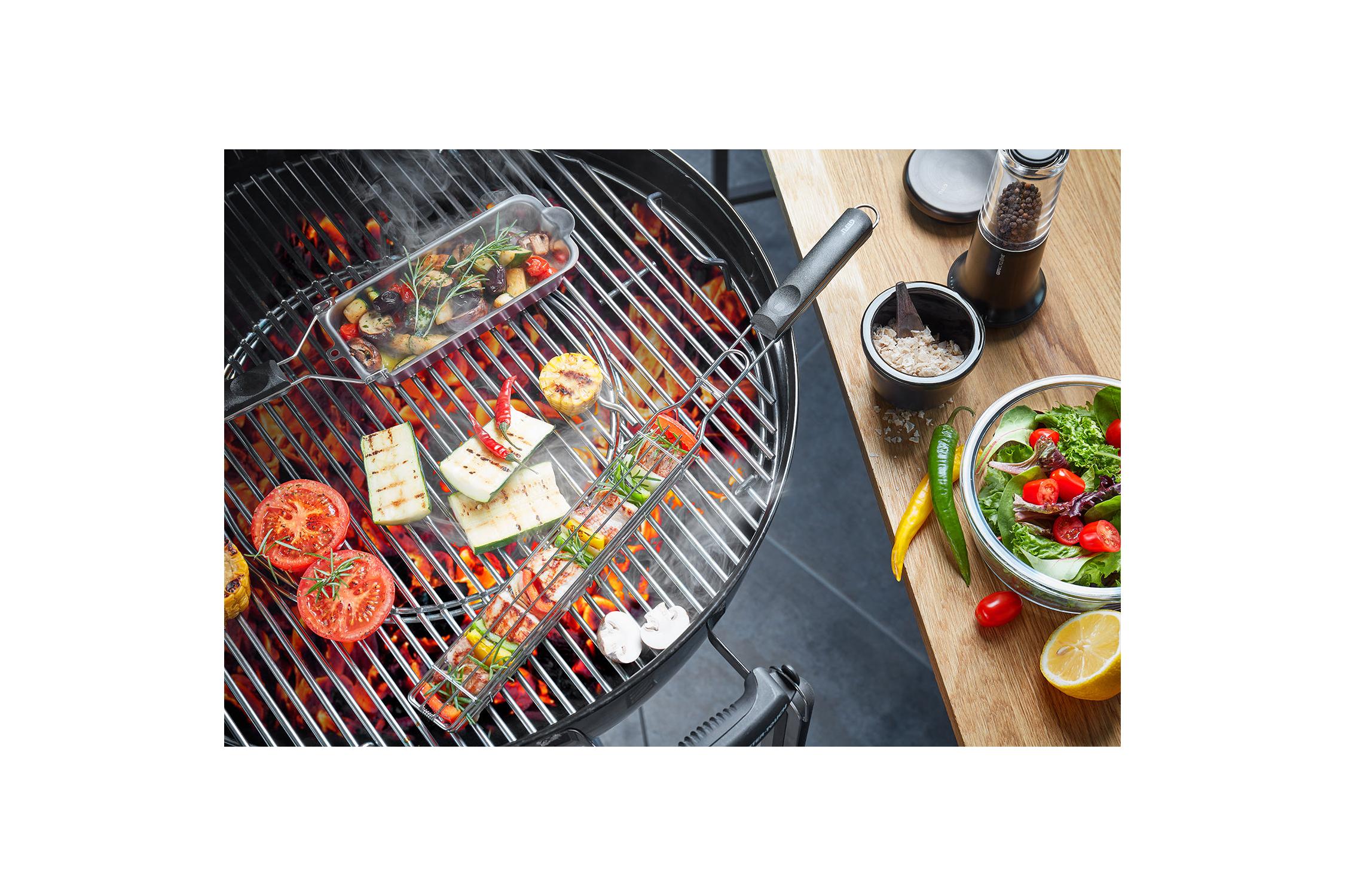 Bbq - Panier À Mailles Pour - Noir/Argent