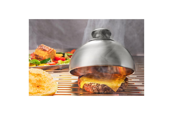Bbq - Cloche À Burger Et Fondant - Noir/Argent