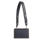 Alexander Mcqueen Jeweled Denim Bag - Blue - Femme