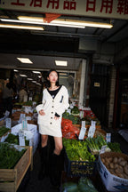 La Veste Cardigan Jackson Preppy White