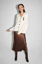 La Veste Cardigan Jackson Preppy White