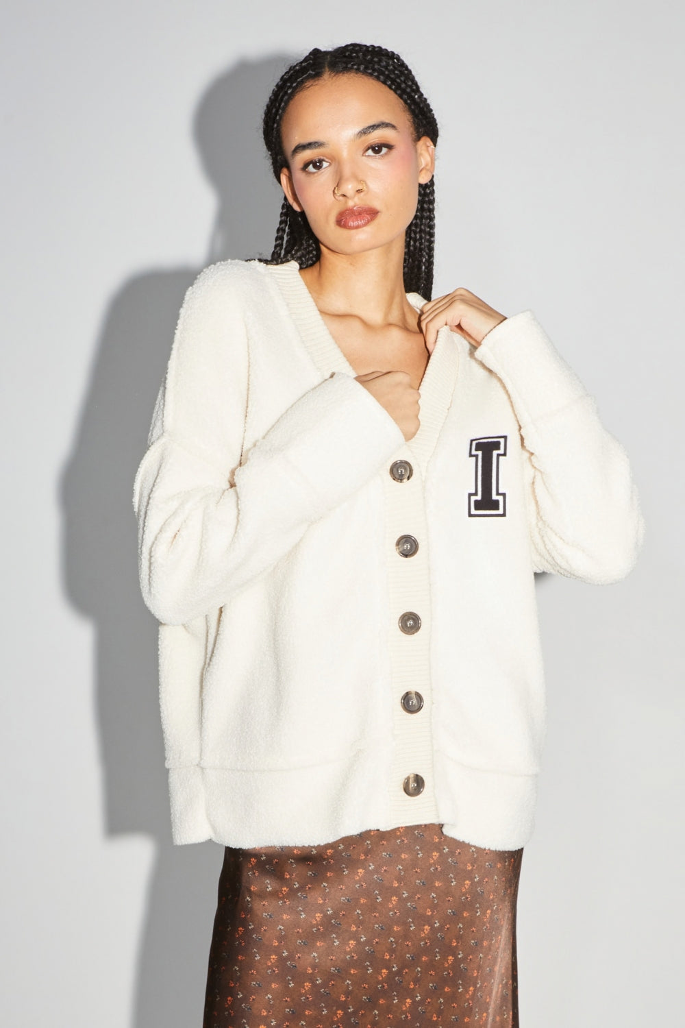 La Veste Cardigan Jackson Preppy White