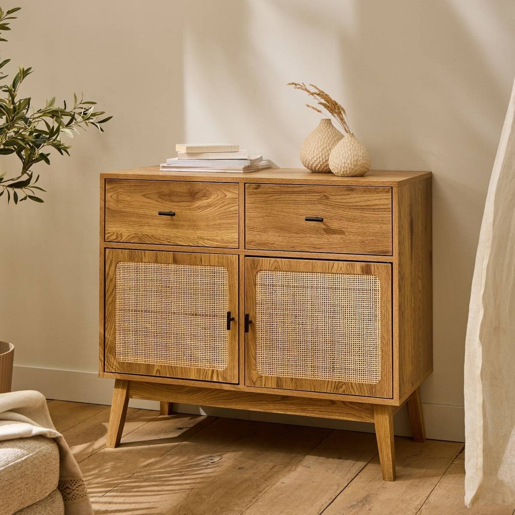 Alia - Commode 2 Tiroirs / 2 Portes - Rotin