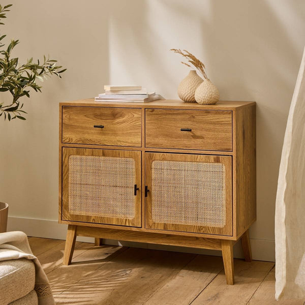 Alia - Commode 2 Tiroirs / 2 Portes - Rotin