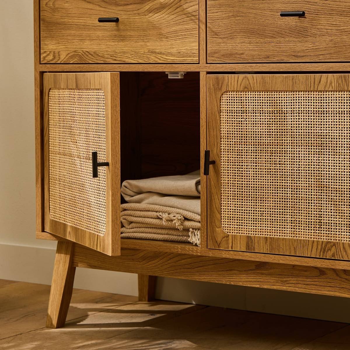 Alia - Commode 2 Tiroirs / 2 Portes - Rotin