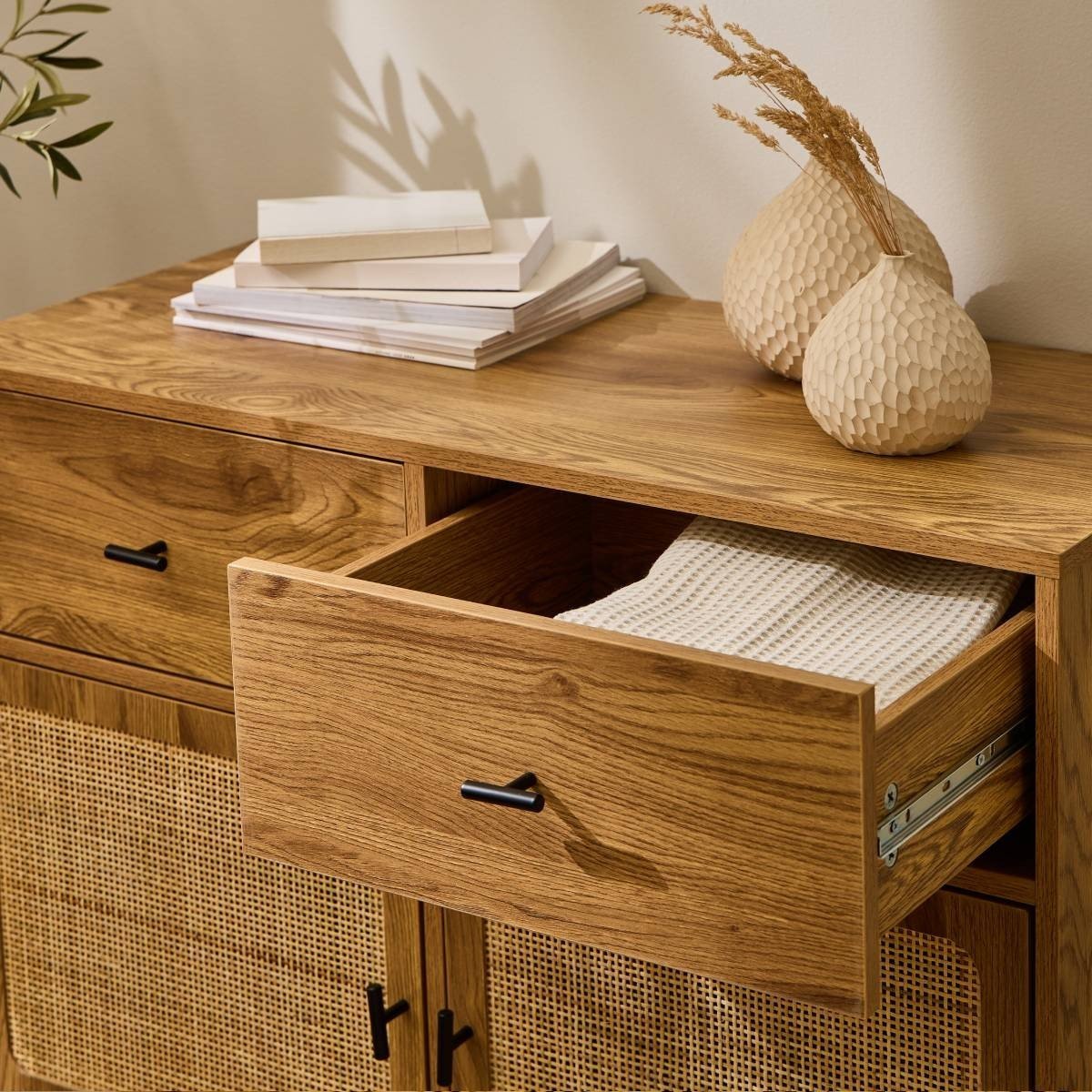 Alia - Commode 2 Tiroirs / 2 Portes - Rotin