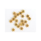 Boite De 20 Perles Heishi Intercalaire - Fleur Dorée 6X2Mm