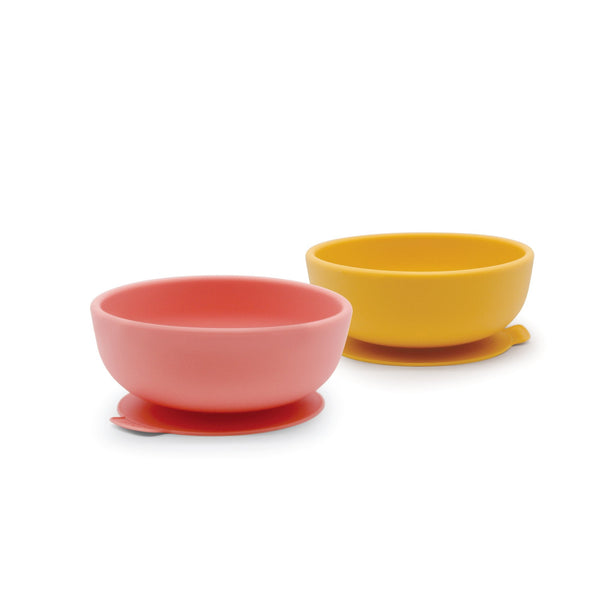 Suction Bowl Set - Coral / Mimosa EKOBO USA Coral / Mimosa 
