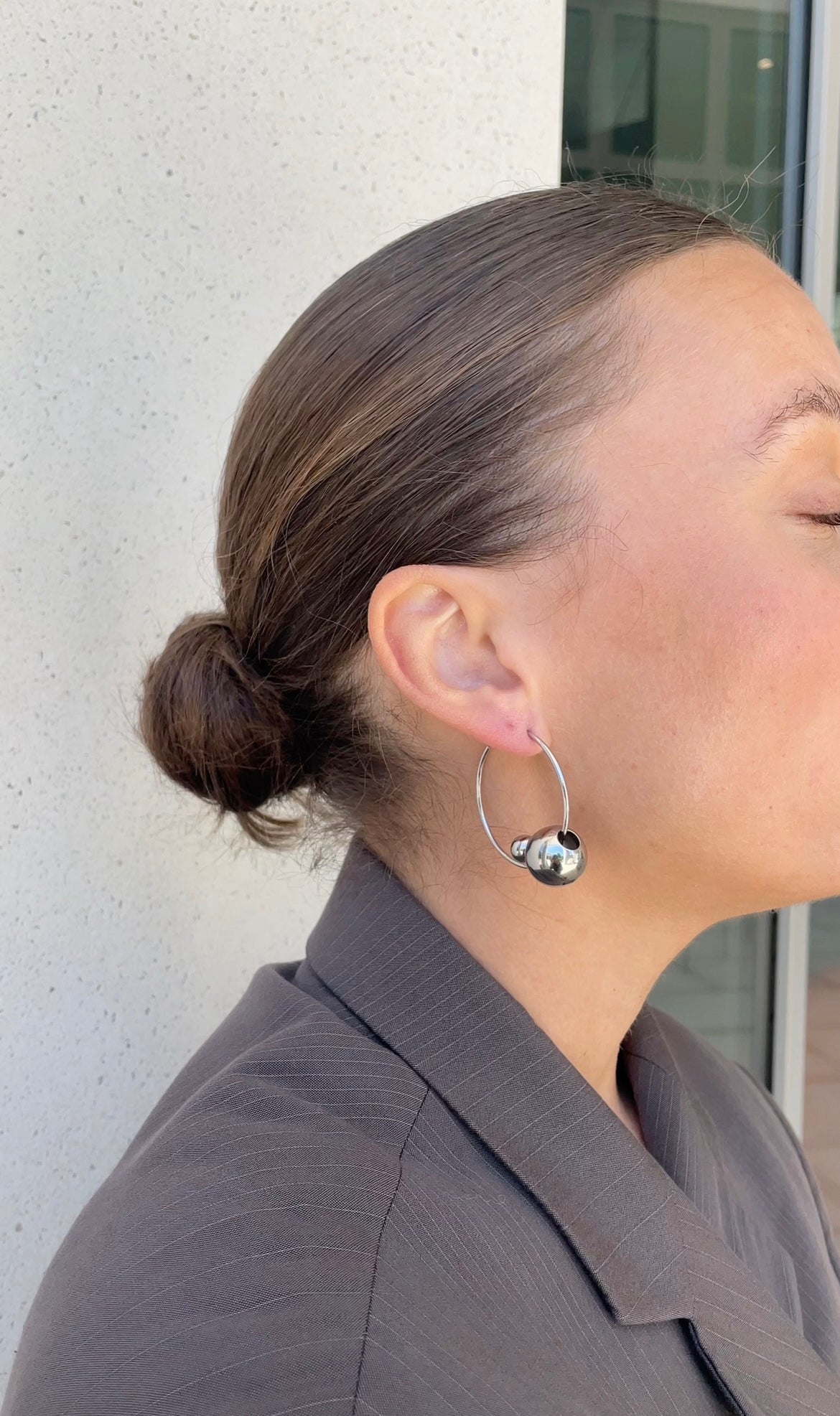 Boucles D'Oreilles Asymmetric Pearl