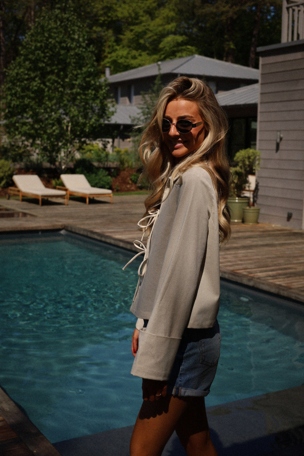 Blouse À Noeuds Nouméa - Beige