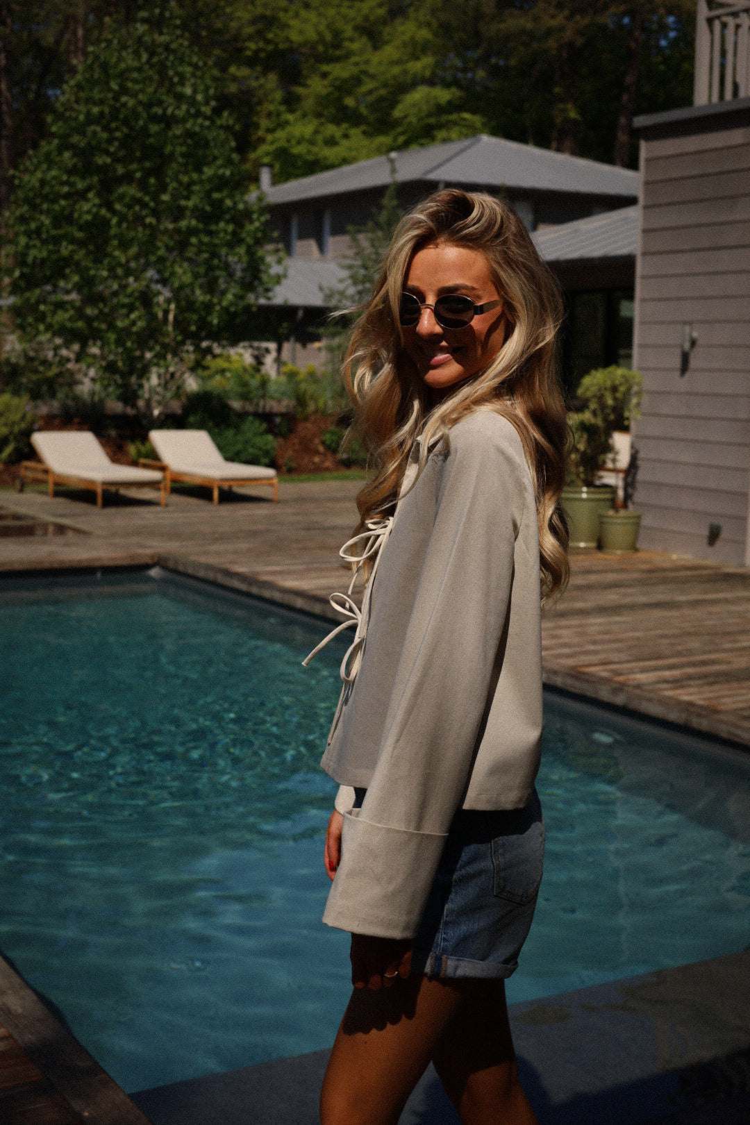 Blouse À Noeuds Nouméa - Beige