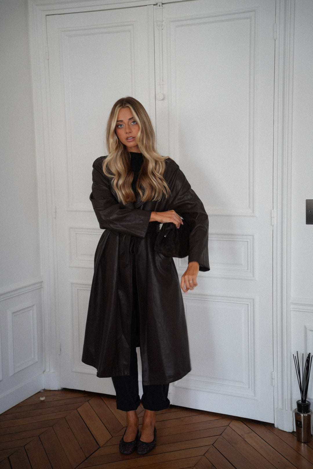 Manteau Cuir Penelope - Chocolat