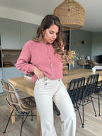 Maille En Laine Léonie Vieux Rose