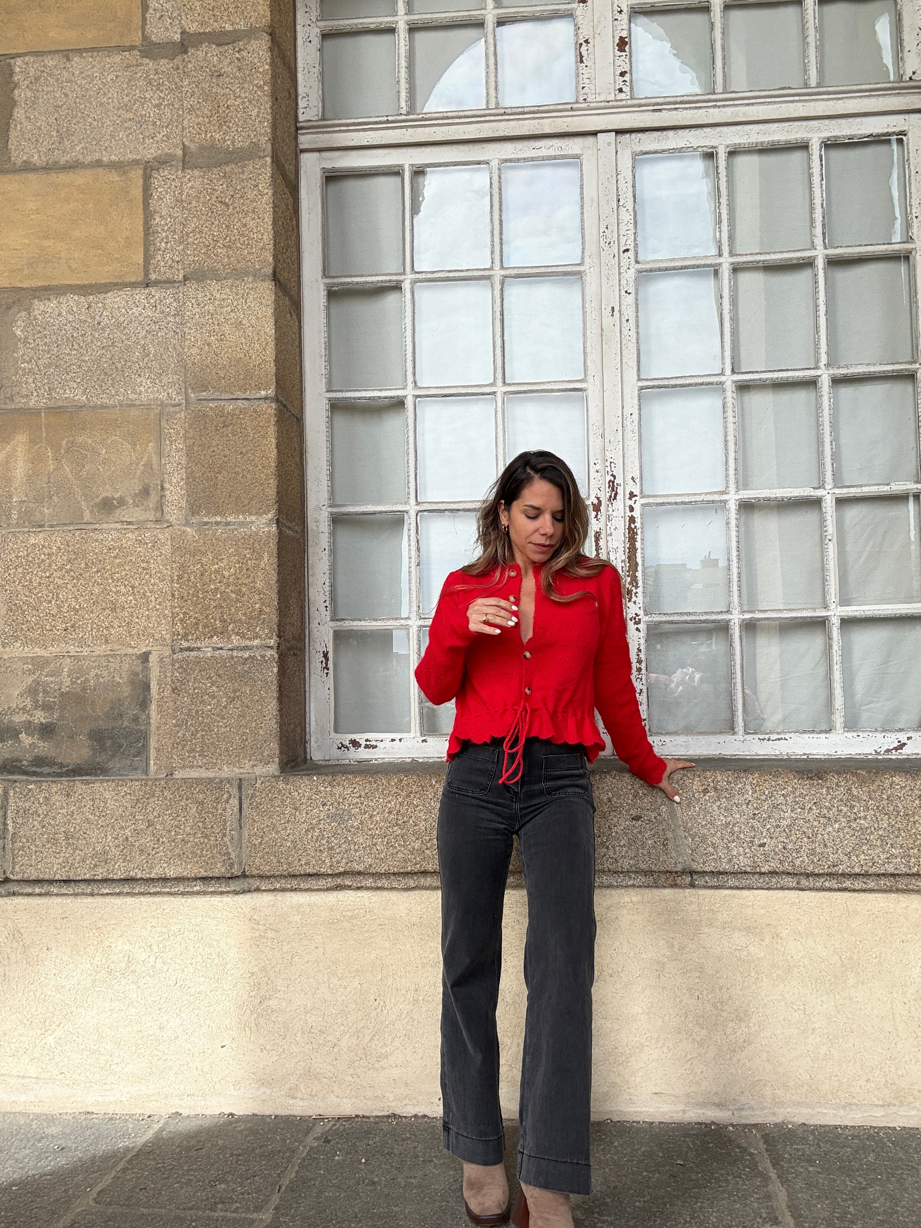 Cardigan Emma Rouge