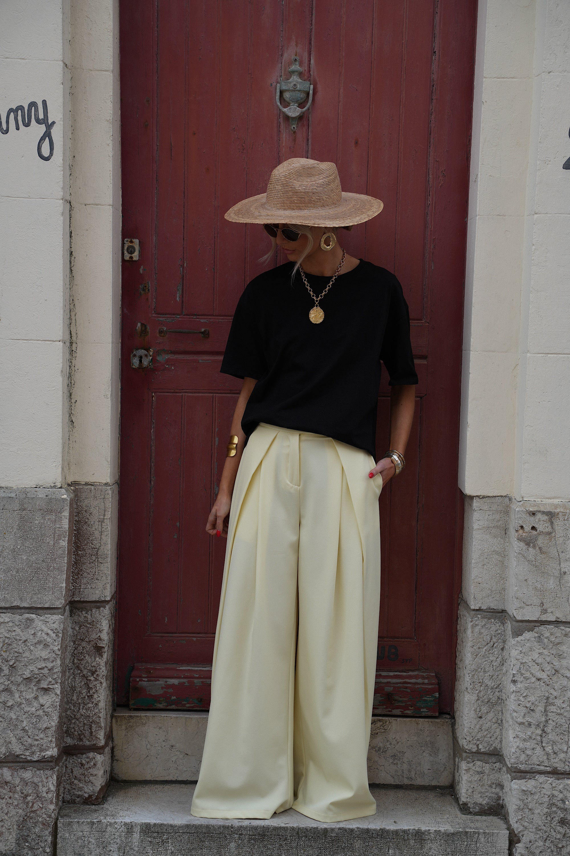 Pantalon Ample Chelsea - Jaune