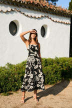 Robe Diana Brodé Noir
