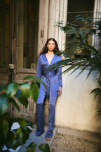 Pantalon Sirin Jacquard Beztas Indigo