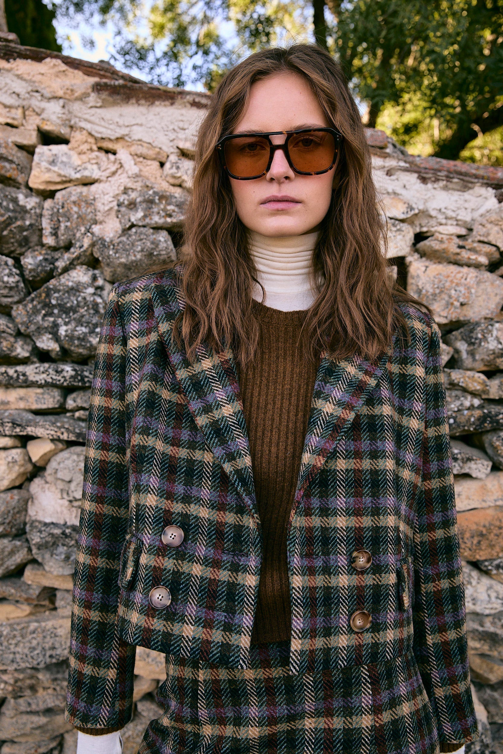 Veste Spencer Carreaux Violet
